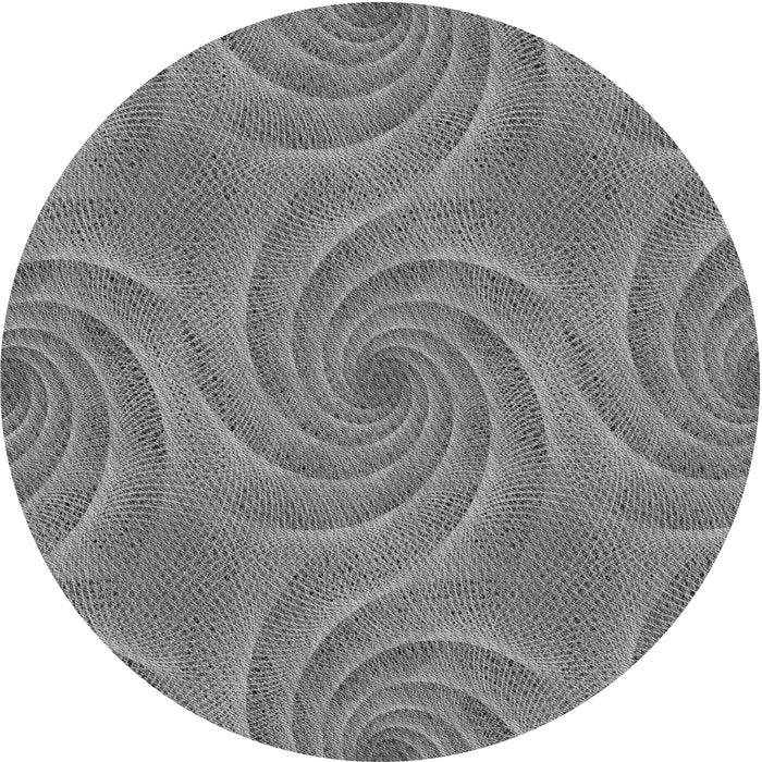 Square Patterned Ash Gray Rug, pat2704gry