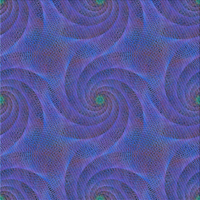 Round Machine Washable Transitional Amethyst Purple Rug, wshpat2704lblu