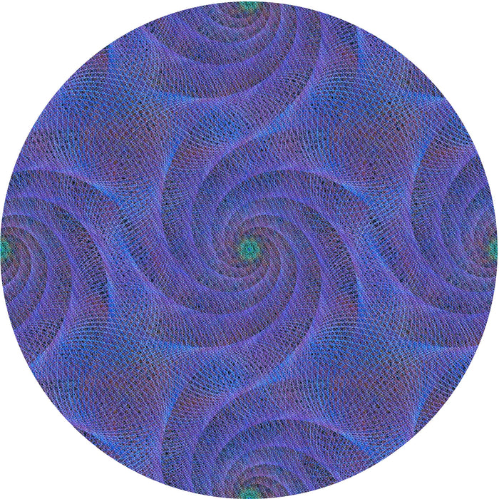 Square Patterned Amethyst Purple Rug, pat2704lblu