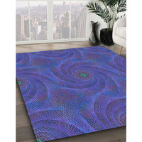 Patterned Amethyst Purple Rug, pat2704lblu