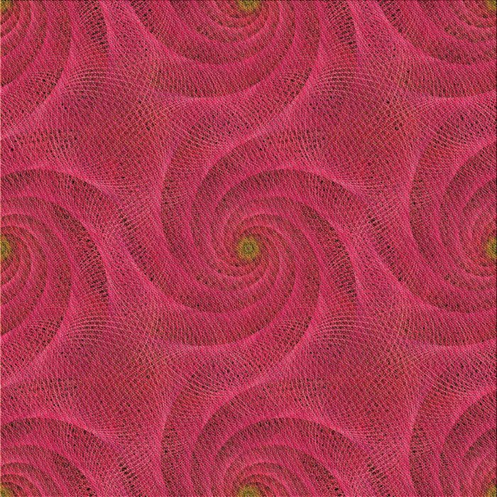 Round Patterned Crimson Red Rug, pat2704org