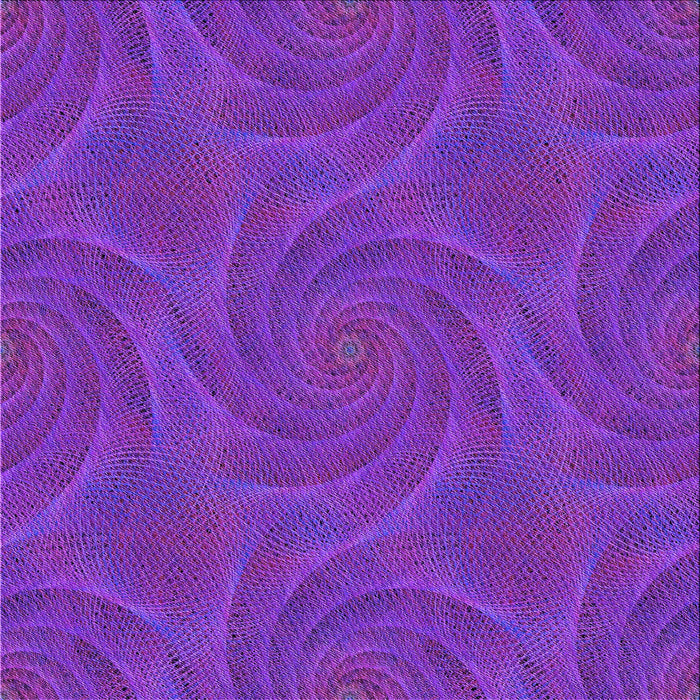 Round Machine Washable Transitional Purple Daffodil Purple Rug, wshpat2704pur