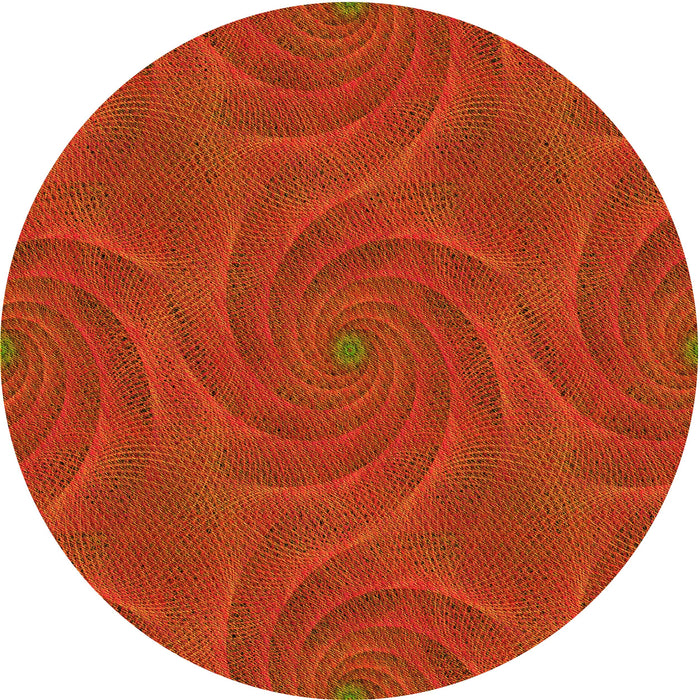 Square Patterned Orange Red Orange Rug, pat2704yw