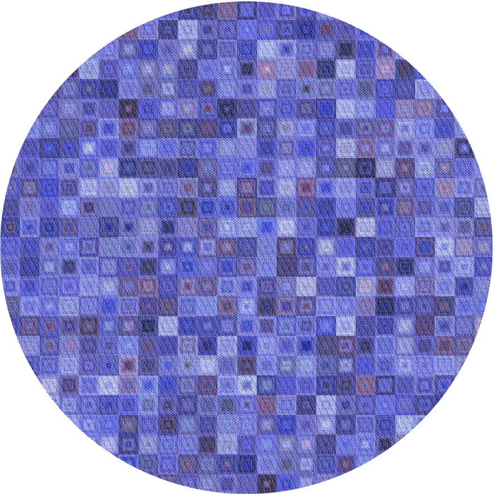 Square Patterned Blue Rug, pat2705blu