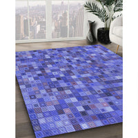 Patterned Blue Rug, pat2705blu