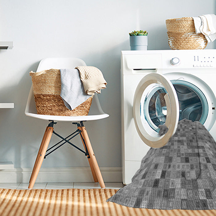 Machine Washable Transitional Gray Rug in a Washing Machine, wshpat2705gry