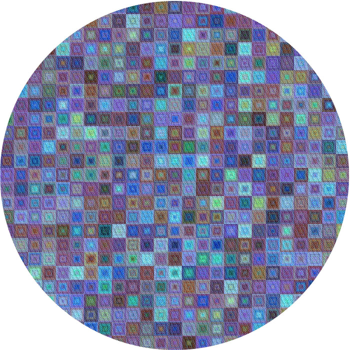Square Patterned Koi Blue Rug, pat2705lblu