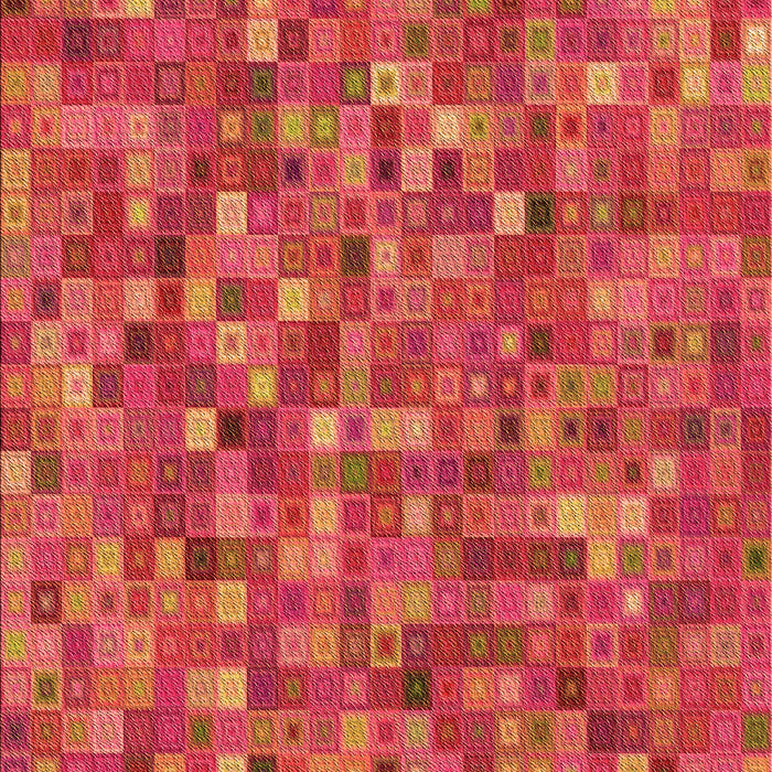 Patterned Bright Orange Rug, pat2705org