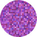 Square Machine Washable Transitional Crimson Purple Rug in a Living Room, wshpat2705pur