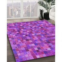 Patterned Crimson Purple Rug, pat2705pur