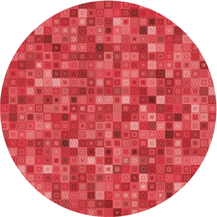 Square Patterned Red Rug, pat2705rd