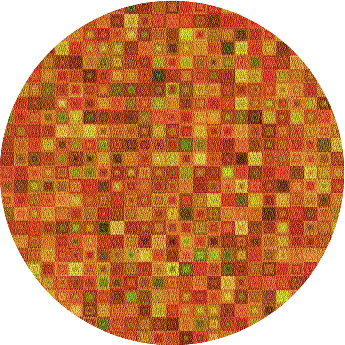Square Patterned Neon Red Rug, pat2705yw