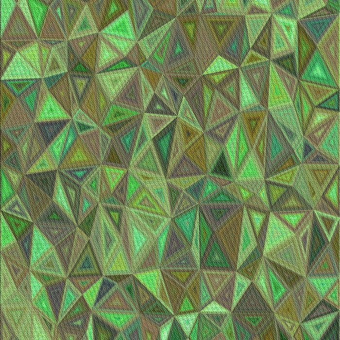 Patterned Green Rug, pat2706grn