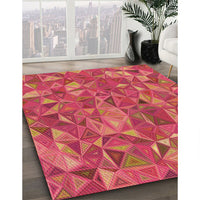 Patterned Crimson Red Rug, pat2706org