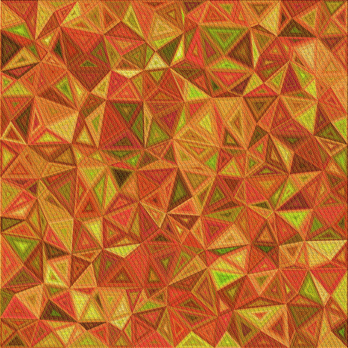 Round Patterned Neon Red Rug, pat2706yw