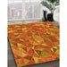 Machine Washable Transitional Neon Red Rug in a Family Room, wshpat2706yw