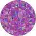 Square Machine Washable Transitional Dark Violet Purple Rug, wshpat2706
