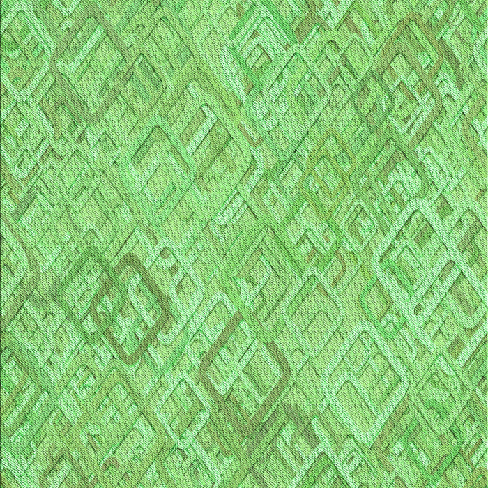Machine Washable Transitional Green Rug, wshpat2707grn