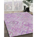 Patterned Pink Novelty Rug in Family Room, pat2707