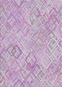 Machine Washable Transitional Periwinkle Pink Rug, wshpat2707