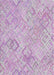 Machine Washable Transitional Periwinkle Pink Rug, wshpat2707