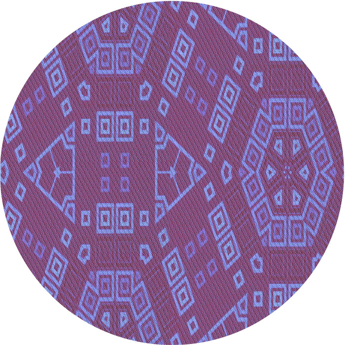 Square Patterned Medium Purple Rug, pat2708lblu