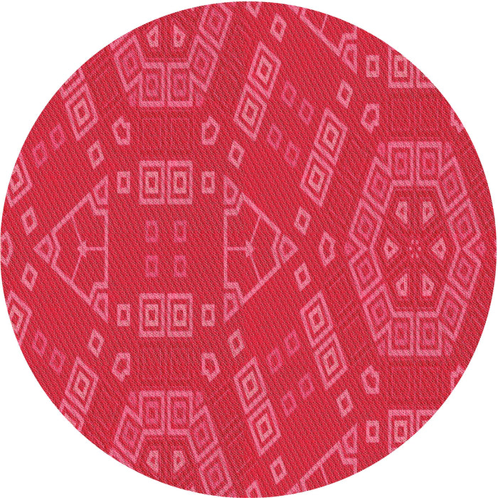 Square Patterned Pink Rug, pat2708org