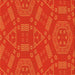 Round Patterned Orange Red Orange Rug, pat2708yw