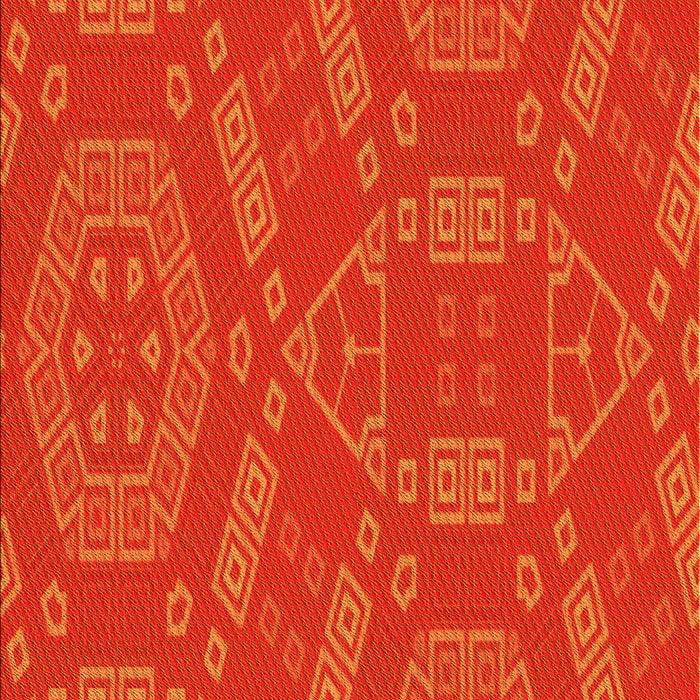 Patterned Orange Red Orange Rug, pat2708yw
