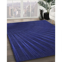 Patterned Sapphire Blue Rug, pat2709blu