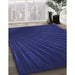 Patterned Sapphire Blue Rug in Family Room, pat2709blu