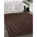 Patterned Chocolate Brown Rug in Family Room, pat2709brn