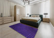 Patterned Amethyst Purple Rug in a Bedroom, pat2709pur