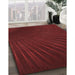 Patterned Maroon Red Rug in Family Room, pat2709rd