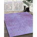 Machine Washable Transitional Medium Purple Rug in a Family Room, wshpat271blu