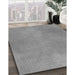 Patterned Silver Gray Rug in Family Room, pat271gry