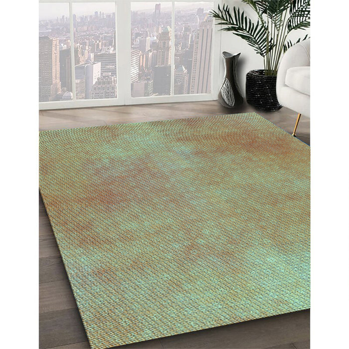 Patterned Brown Rug in Family Room, pat271lblu