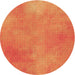 Square Patterned Orange Rug, pat271org