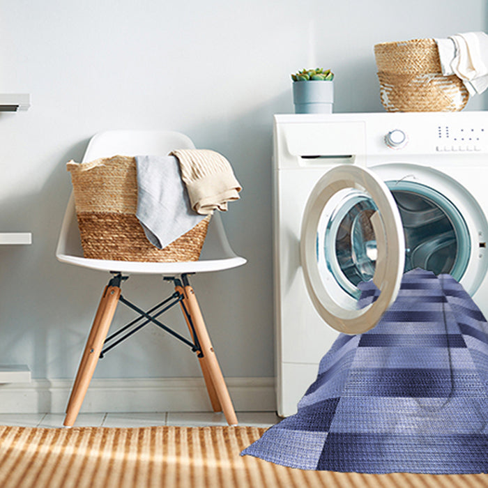 Machine Washable Transitional Sky Blue Rug in a Washing Machine, wshpat2710blu