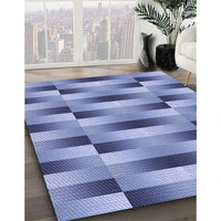 Patterned Sky Blue Rug, pat2710blu