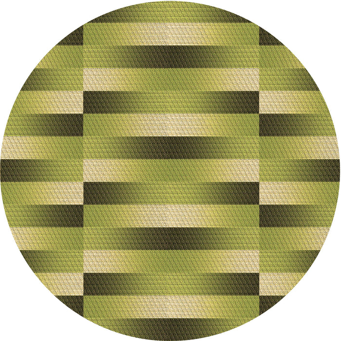 Square Patterned Olive Green Rug, pat2710brn