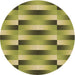 Square Patterned Olive Green Rug, pat2710brn