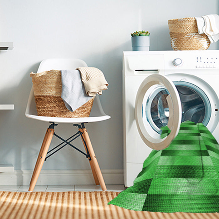 Machine Washable Transitional Neon Green Rug in a Washing Machine, wshpat2710grn