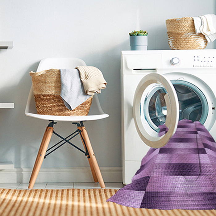 Machine Washable Transitional Orchid Purple Rug in a Washing Machine, wshpat2710pur