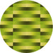 Square Patterned Neon Yellow Green Rug, pat2710yw