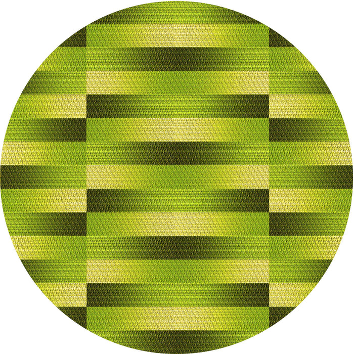 Square Machine Washable Transitional Neon Yellow Green Rug in a Living Room, wshpat2710yw