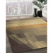 Patterned Metallic Gold Rug in Family Room, pat2711brn