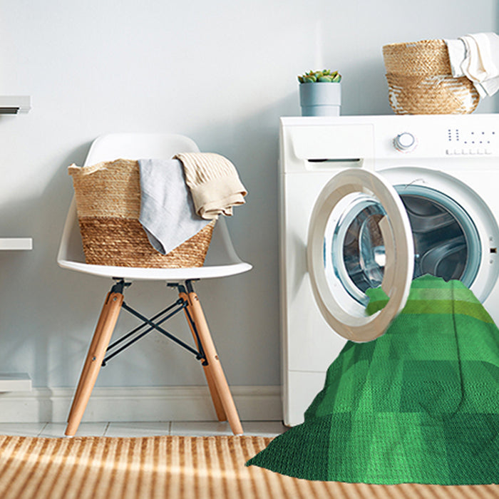 Machine Washable Transitional Neon Green Rug in a Washing Machine, wshpat2711grn