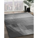 Machine Washable Transitional Grey Gray Rug in a Family Room, wshpat2711gry