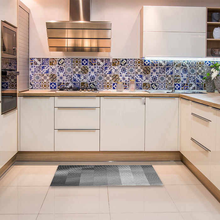 Patterned Gray Rug in a Kitchen, pat2711gry